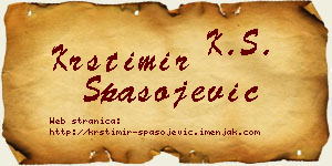 Krstimir Spasojević vizit kartica